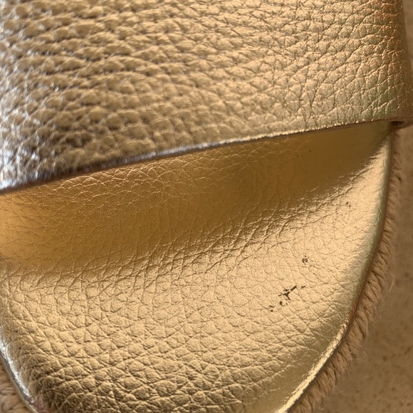 Mark Fisher Soft Gold Studded Ankle Wrap Platform - Picture 8 of 8